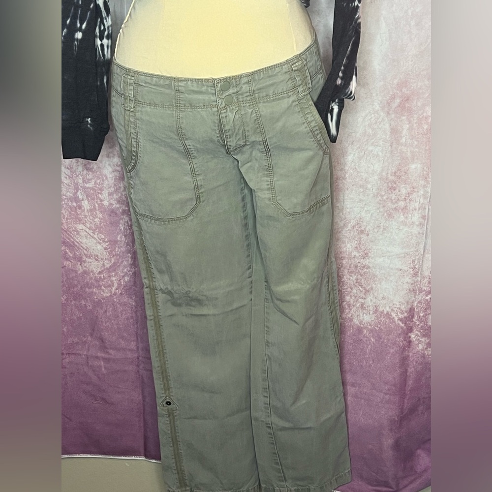 Hei Hei washed green Cargo Pants -6